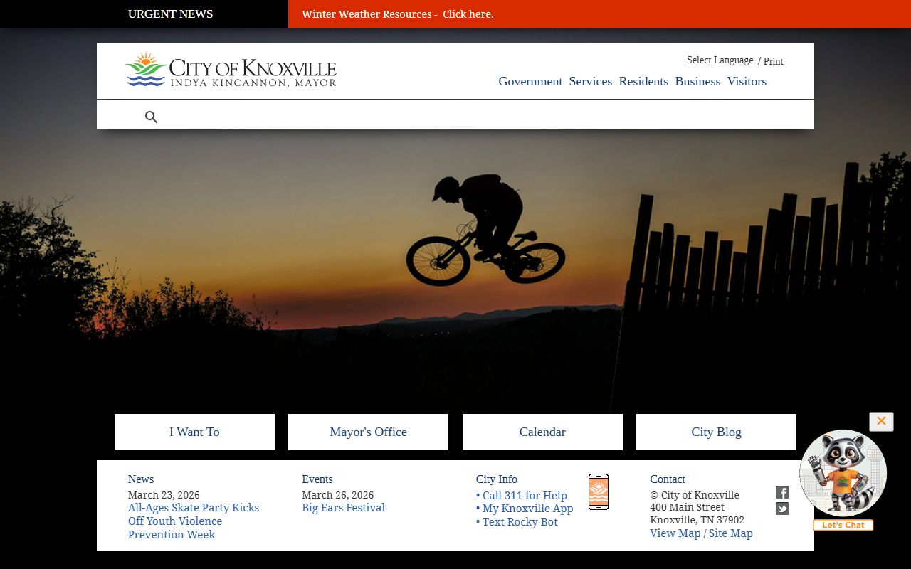 Knoxville Marriage Records page for the City of Knoxville