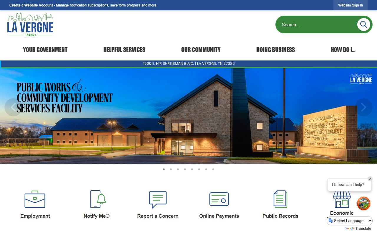 La Vergne Marriage Records city government resource from the City of La Vergne