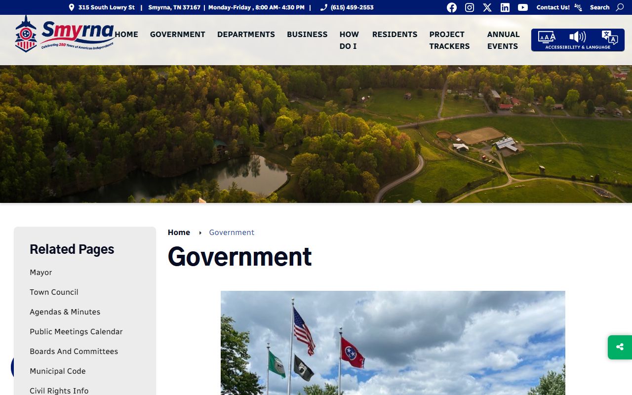 Smyrna Marriage Records city government resource from the Town of Smyrna