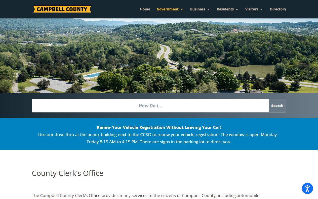 Campbell County Clerk website for marriage records