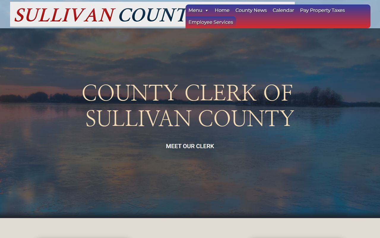 Sullivan County Marriage Records office at the Sullivan County Clerk website