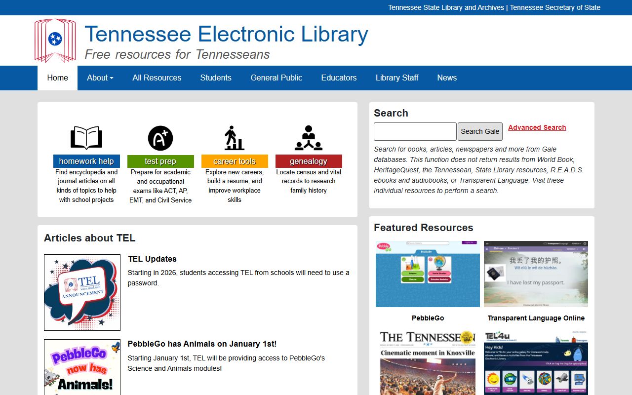 Tennessee Electronic Library resource for marriage records research support
